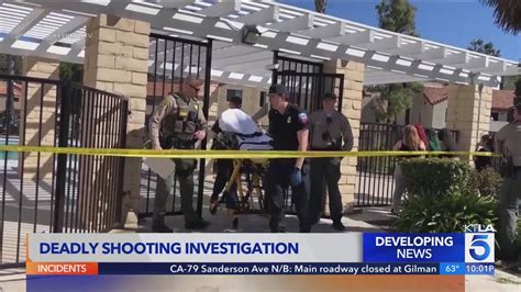 2 detained in double shooting at apartment complex pool in Newhall